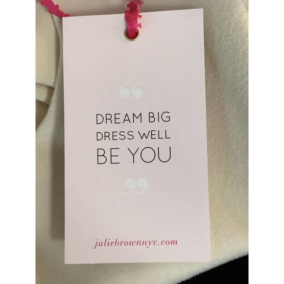 Julie Brown Women’s Sleeveless Faux Fur Trim Hem Cream Black Dress NEW Size 6 - Picture 6 of 12